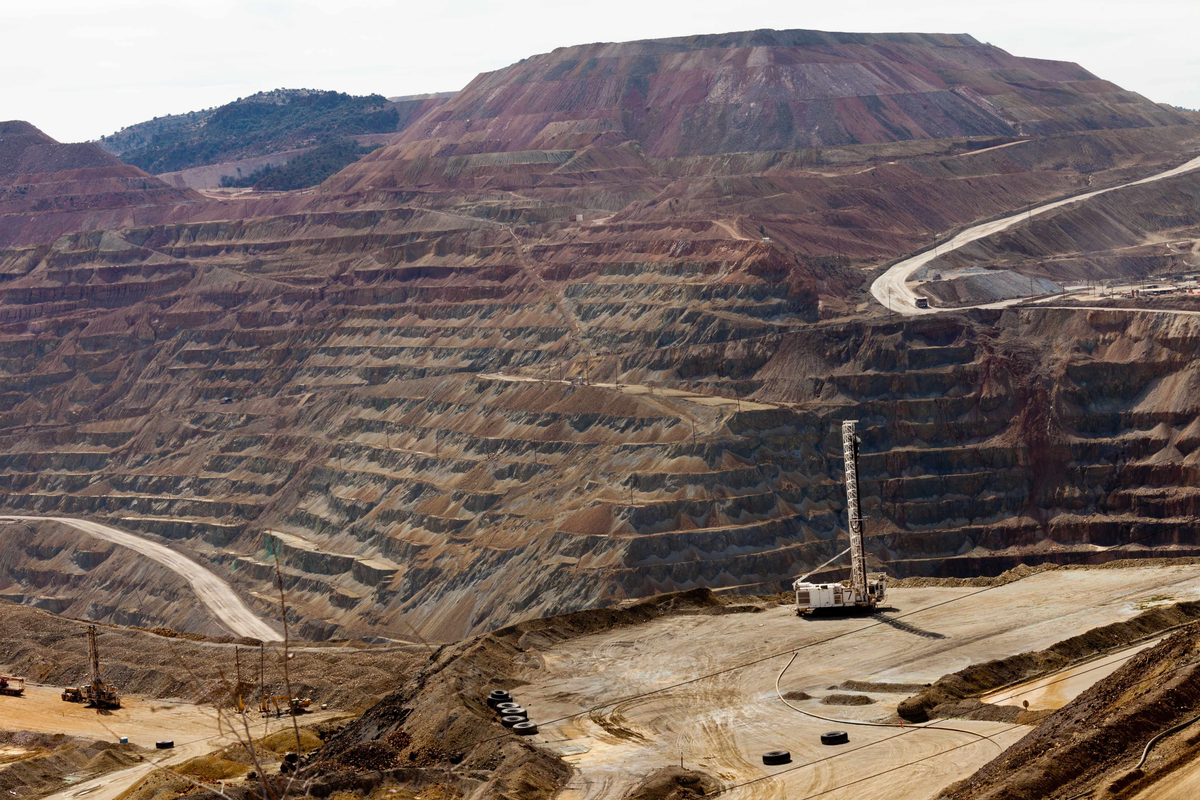 Open pit copper mining operation